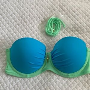Victoria secret strapless (with additional strap) swimsuit top. 32D.